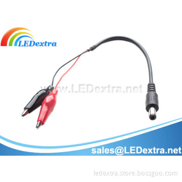DC Barrel Plug to Alligator Clips Adapter Cable